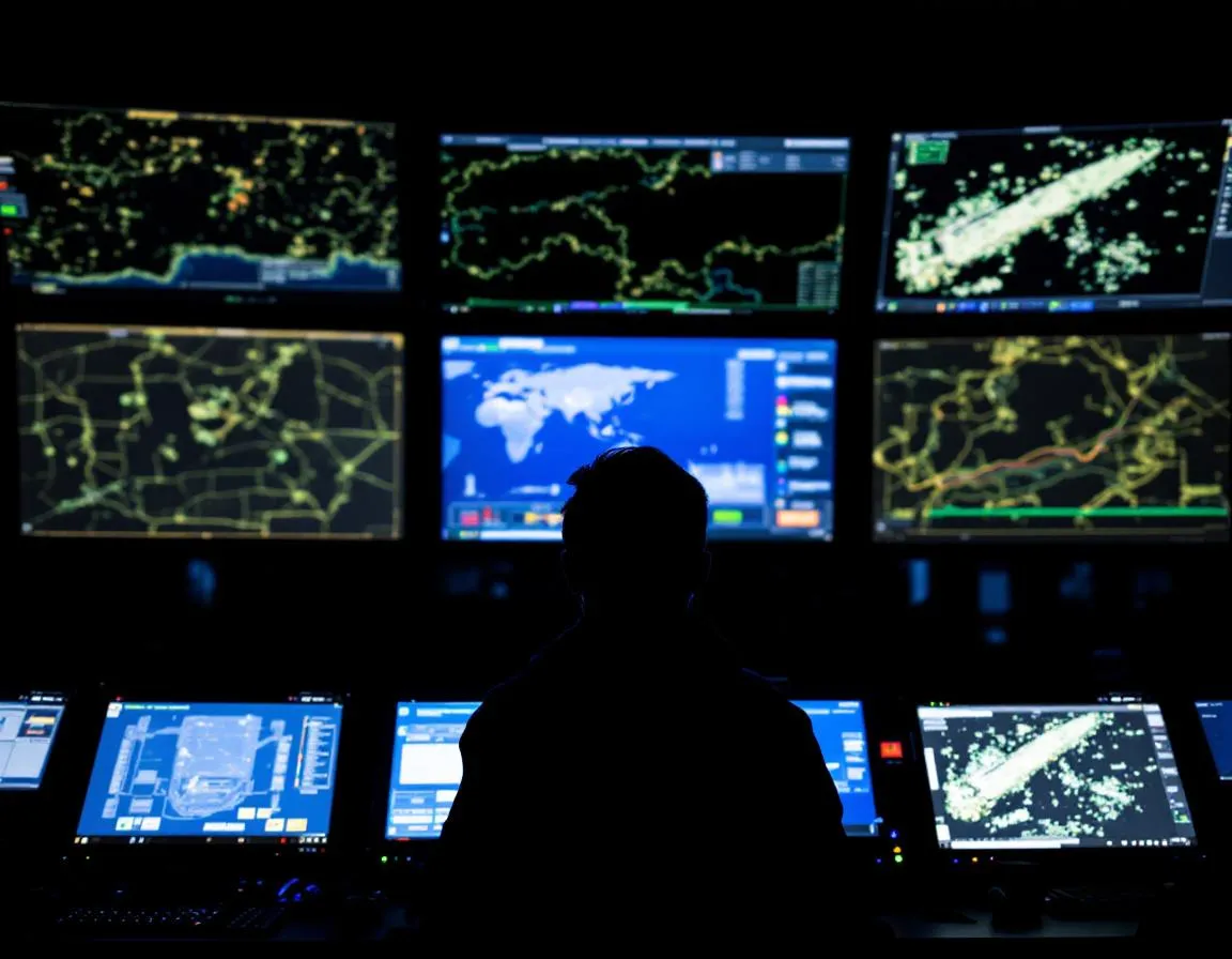 Monitoring station at night